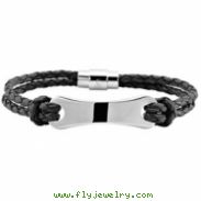 08.50 INCH NONE 3MM LEATHER BRACELET