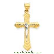 10k & Rhodium Passion Crucifix Pendant