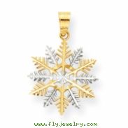 10k & Rhodium Snowflake Charm