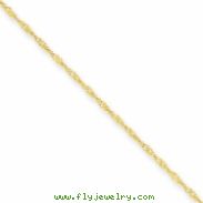 10k 1.10mm Singapore Chain anklet