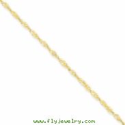 10k 1.70mm Singapore Chain anklet
