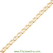 10K Gold 9mm Hand-Polished Anchor 8 Inch Link Chain Bracelet