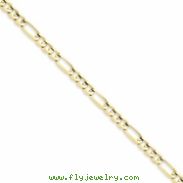 10k Light Figaro Chain bracelet