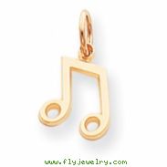 10k Musical Note Charm