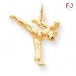 10k Solid Karate Person Charm