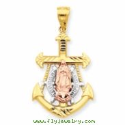 10k Two-tone Mariner Blessed Mother Charm