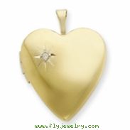 1/20 Gold Filled 20mm Diamond Heart Locket chain