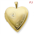 1/20 Gold Filled 20mm Diamond in Heart Forever Heart Locket chain