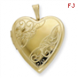 1/20 Gold Filled 20mm Side Swirled Heart Locket chain