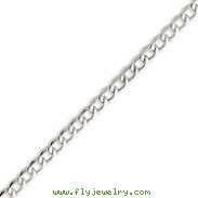 14K  White Gold 5.25mm Semi-Solid Curb Link Bracelet