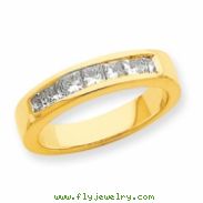 14k 3/4 ct. Completed Princess Band ring