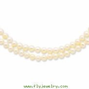 14k 5-5.5mm 2 Strand Cultured Pearl Necklace