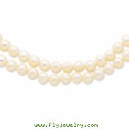 14k 7.5-9mm 2 Strand Cultured Pearl Necklace chain