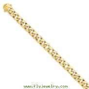 14k 7.75mm Solid Hand-Polished Curb Link Chain anklet