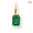 14k 7x5mm Emerald Cut Mount St. Helens earring