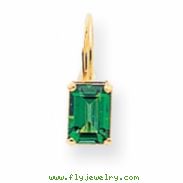 14k 7x5mm Emerald Cut Mount St. Helens earring
