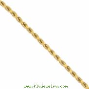 14k 8mm D/C Rope with Barrel Clasp Chain