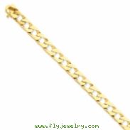 14k 8mm Hand-polished Fancy Link Chain bracelet