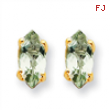 14k 8x4 Marquise Green Amethyst Earring