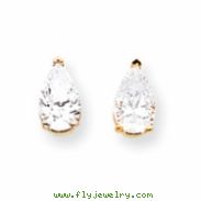 14k 8x5mm Pear Cubic Zirconia earring