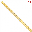 14k 9mm Hand-polished Link Necklace chain