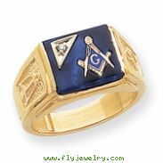 14k AA Diamond Men's Masonic Ring