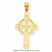 14K Celtic Cross with Eternity Circle Pendant