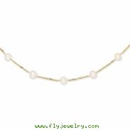 14K Cultured Pearl Necklace chain