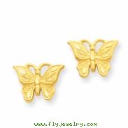 14K Diamond-cut Butterfly Earrings