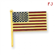 14k Enameled Flag Tie Tac