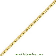 14K Gold  2.5mm Byzantine Bracelet