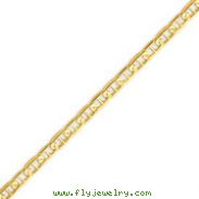 14K Gold  4.5mm Concave Anchor Bracelet