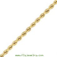 14K Gold  5mm Handmade Regular Rope Chain