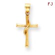 14K Gold  Passion Cross Pendant