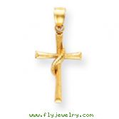 14K Gold  Passion Cross Pendant