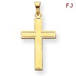 14K Gold  Polished Cross Pendant