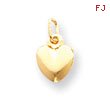 14K Gold  Puffed Heart Charm