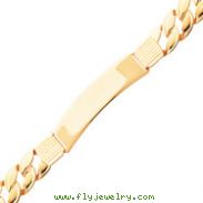 14K Gold 10.75mm Fancy Link ID Bracelet