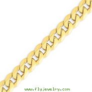 14K Gold 10mm Beveled Curb Bracelet