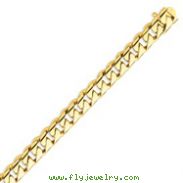 14K Gold 10mm Hand Polished Rounded Curb Bracelet