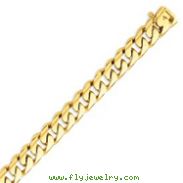 14K Gold 11mm Hand Polished Rounded Curb Bracelet
