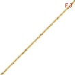 14K Gold 1.5mm Diamond Cut Extra-Lite Rope Chain