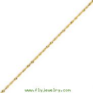 14K Gold 1.5mm Diamond Cut Extra-Lite Rope Chain