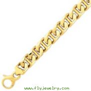 14K Gold 16.0mm Polished Fancy Link Bracelet