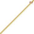 14K Gold 2.25mm Lite Box Bracelet