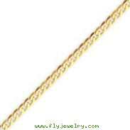14K Gold 2.4mm Beveled Curb Bracelet