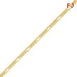 14K Gold 3.25mm Flat Figaro Chain