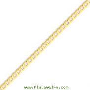 14K Gold 3.8mm Concave Curb Bracelet