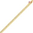 14K Gold 4.3mm Semi-Solid Curb Link Chain