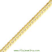 14K Gold 4.6mm Beveled Curb Bracelet